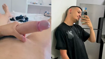 Biel Diniz exibe cacetão duro: Magricelo e tesudo em ação