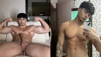 Luiz Miguel peladinho gozando gostoso no Privacy: Boy padrão em ação