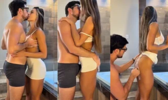 Sarah Caus flagrada em cena íntima: recebe linguada na buceta