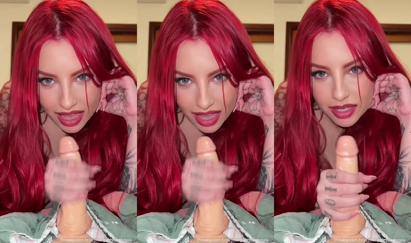 Gabriela Abdala usa brinquedo em vídeo vazado no Erome