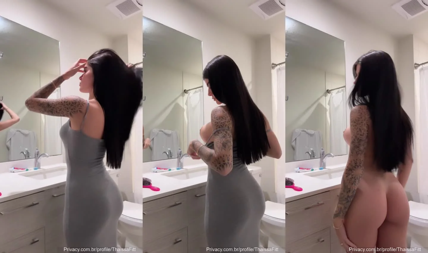 Garota fitness Thaissa Fit nua indo tomar banho – Vazamento íntimo