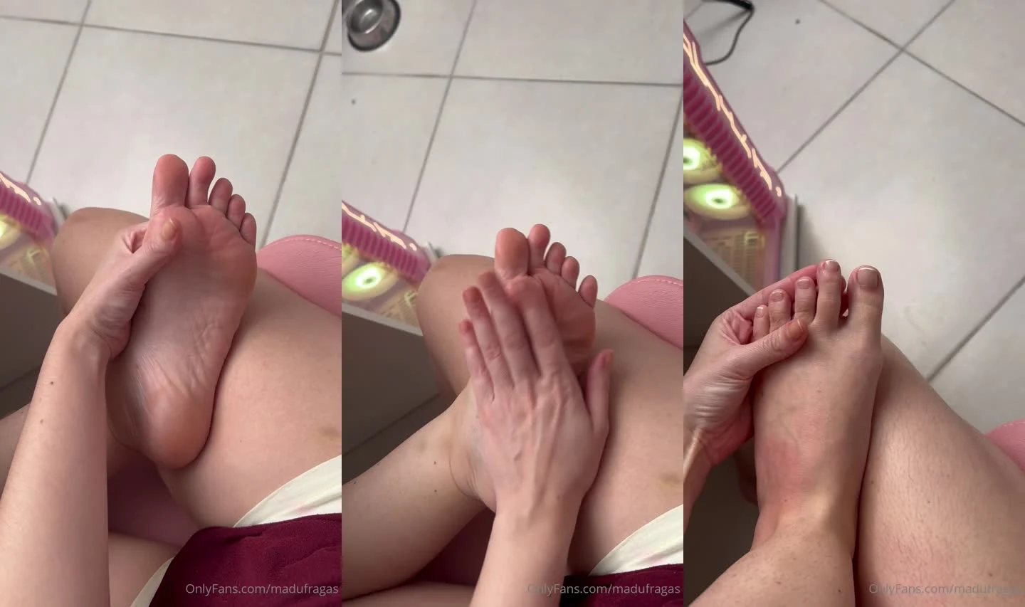 Madu Fragas provoca nua no Privacy e mostra seus pezinhos delicados gratuitamente