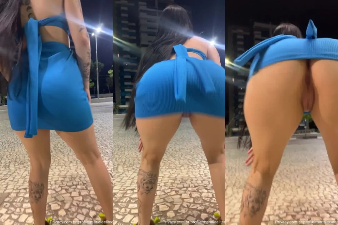 Maria Leite sem calcinha em público causa agito com saia reveladora