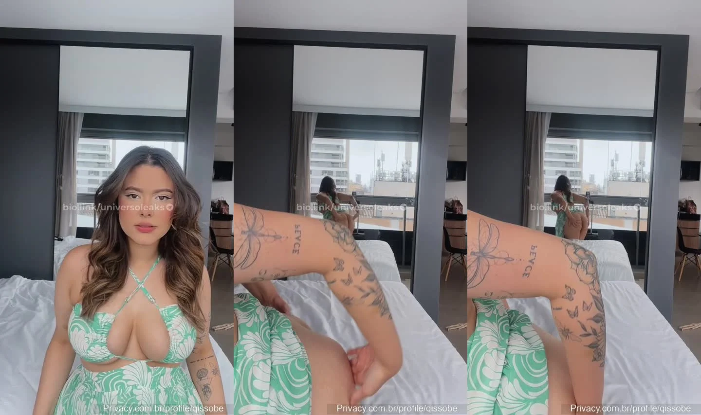 Morena exibe o bucetão no espelho do OnlyFans