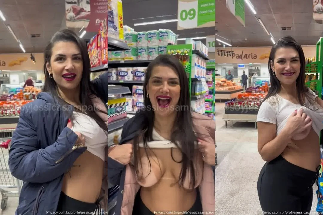 Nua no Supermercado: Onlyfans de Jessica Sampaio se Exibindo
